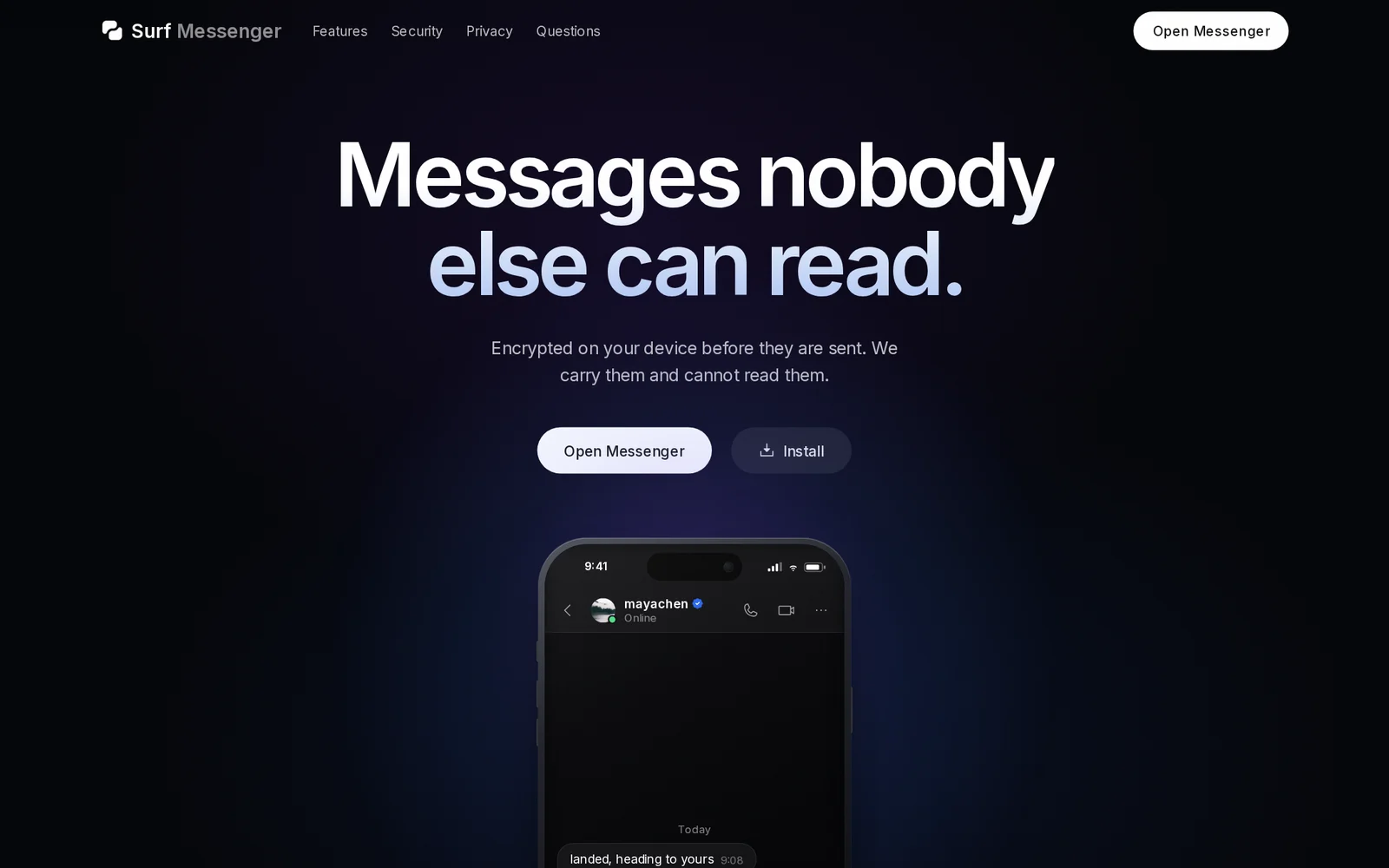 Surf Messenger screenshot
